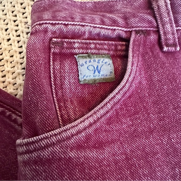 Vintage Wrangler High Rise Mom Tapered Leg 80’s Acid Wash Purple Jeans 28x29 - Picture 5 of 10